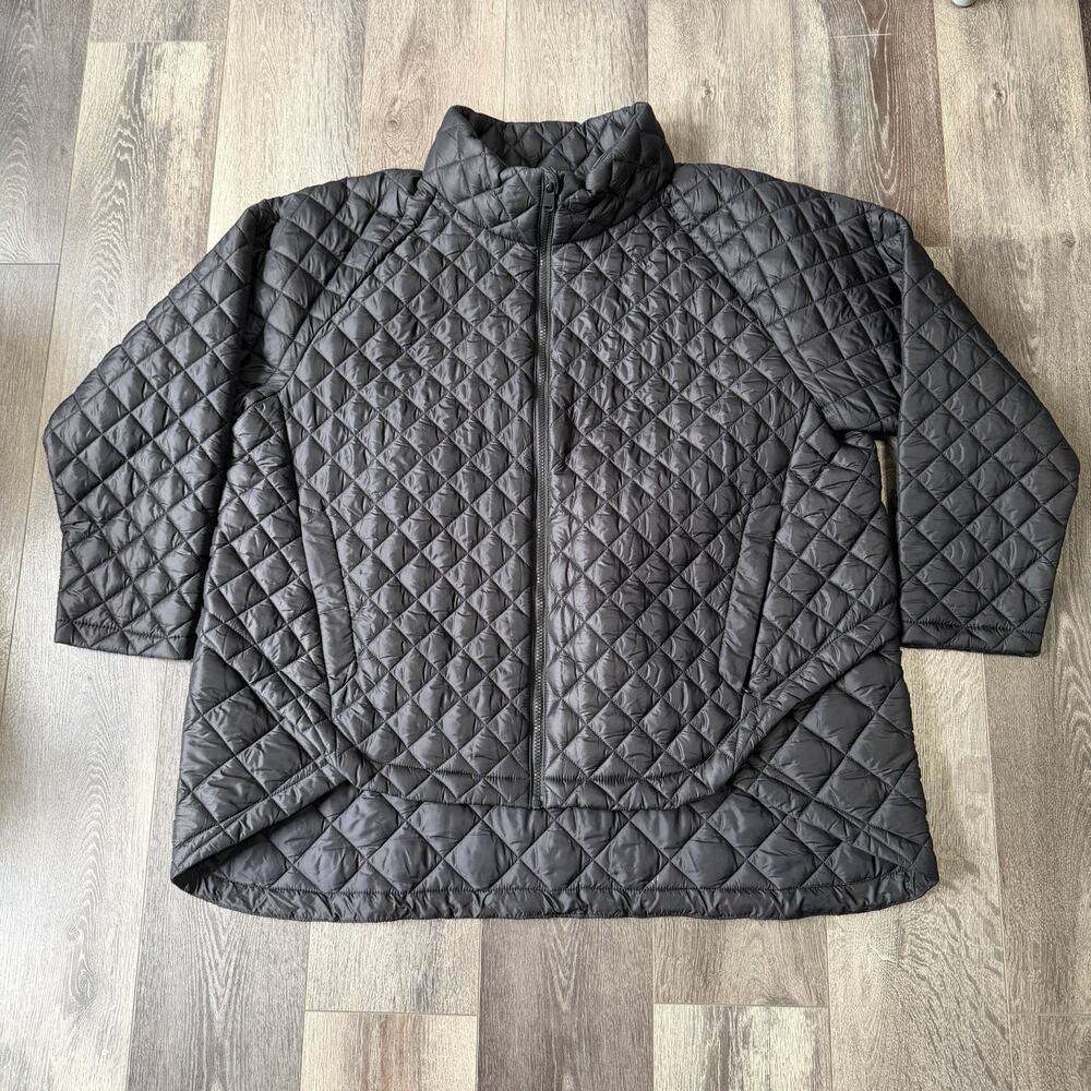 ATHLETA Whisper Featherless Puffer Jacket Black Size 2X Thinsulate Lightweight
